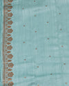 Jashn-e-Bahar Sea Green Matka Georgette Saree