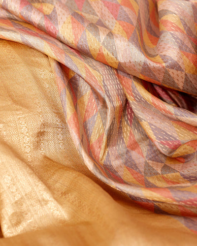 Celeste gold Soft Silk Saree