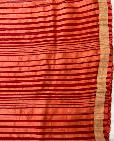 Spunky Diva Blue Organza Cotton Chanderi Saree