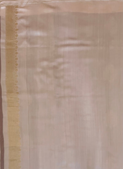 Zuri Brown & Peach Chinya Silk Sari