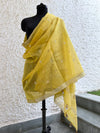 Yellow Cotton Tissue Chanderi Dupatta