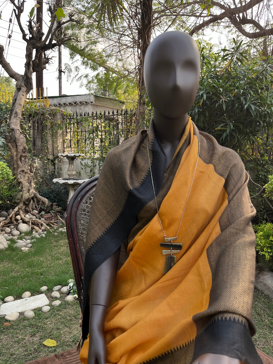 Raahgiri Mustard Yellow Eri Silk Saree