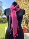 Tashi Pink Eri Silk Stole