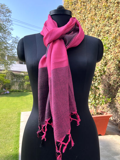 Tashi Pink Eri Silk Stole