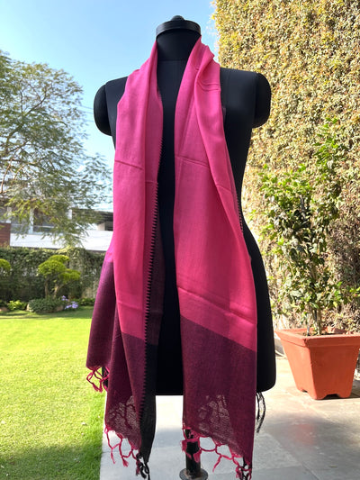 Tashi Pink Eri Silk Stole
