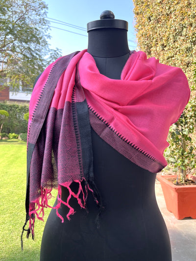 Tashi Pink Eri Silk Stole