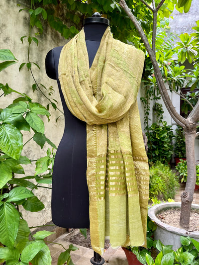 Green Georgette Brocade Dupatta