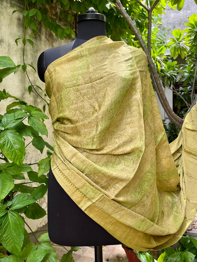 Green Georgette Brocade Dupatta