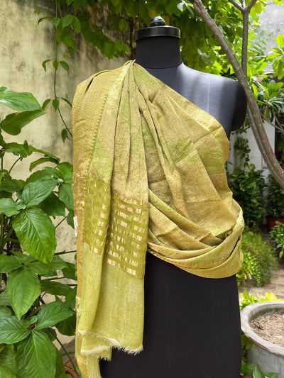 Green Georgette Brocade Dupatta