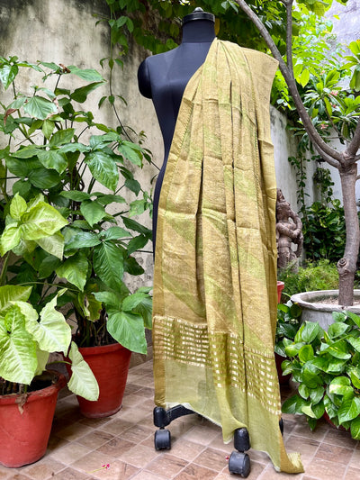 Green Georgette Brocade Dupatta
