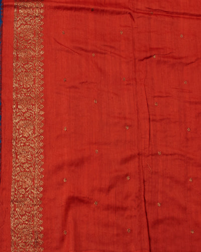 Pistachio Green Matka Georgette Border Saree