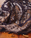 Madhavi Nilambari Blue Cotton Jamdani Saree