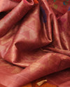 Chahar Bagh Brown Tussar silk Jamdani Saree