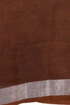 Love Tie & Dye Brown & Yellow Linen Saree