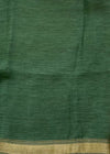 Indian Summer Peach & Green Kaduwa Linen Saree
