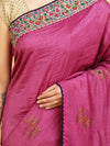 Magenta Kashmiri Matka Georgette Saree