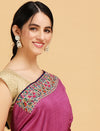 Magenta Kashmiri Matka Georgette Saree