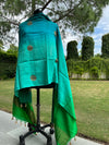 Oceana Blue Green Matka Georgette Dupatta