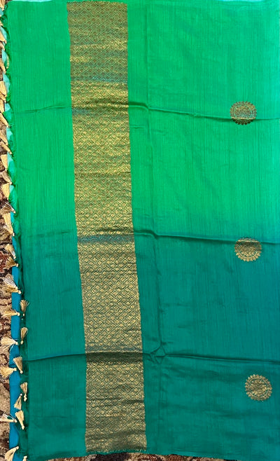 Oceana Blue Green Matka Georgette Dupatta