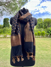 Tuti patti Black Matka Georgette Stole Dupatta