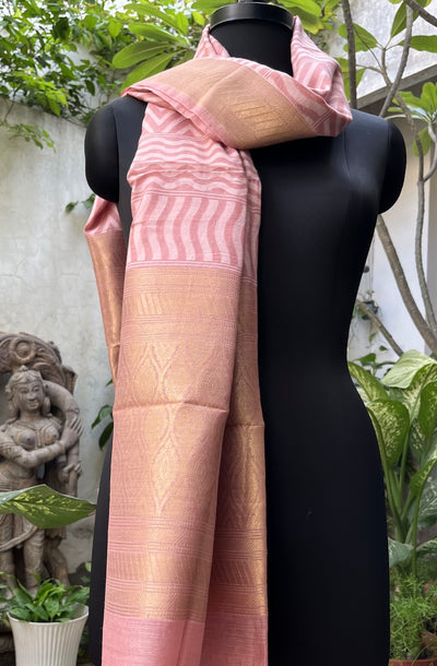 Sorbet Peach Banarasi Moonga Dupatta