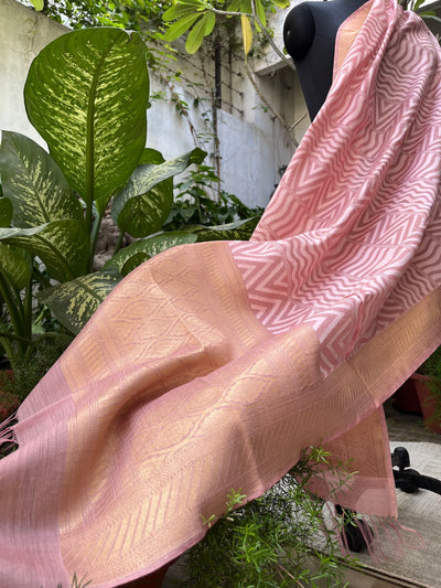 Sorbet Peach Banarasi Moonga Dupatta