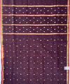 Secret Rendezvous Black Checks Chanderi Saree