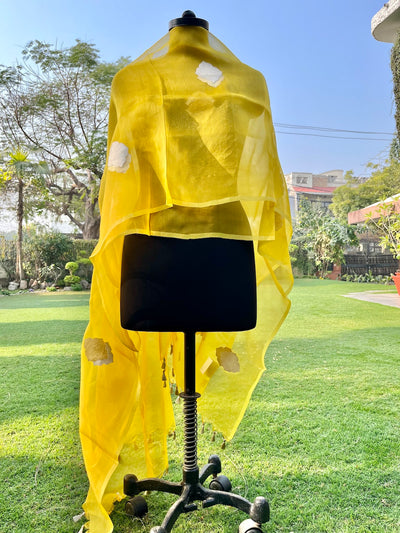 Yellow Organza Dupatta