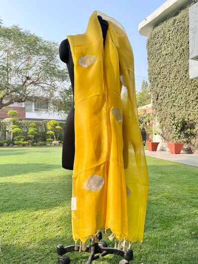 Yellow Organza Dupatta
