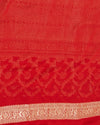 Sindoora Red Khaddi Georgette Sari