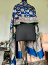 Haveli Royal Blue Jangla Silk Dupatta