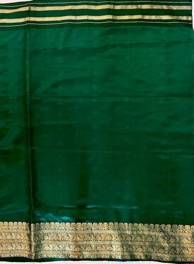 Vindhyavasini Green Chanderi Silk Sari