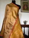 Mohini Gold Yellow Katan Silk Brocade Dupatta