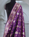 Jayanti Purple Jangla Katan Silk Saree