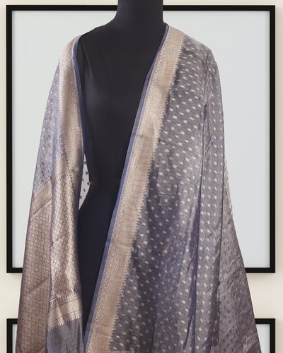 Shyam Priya blue Tissue Sari