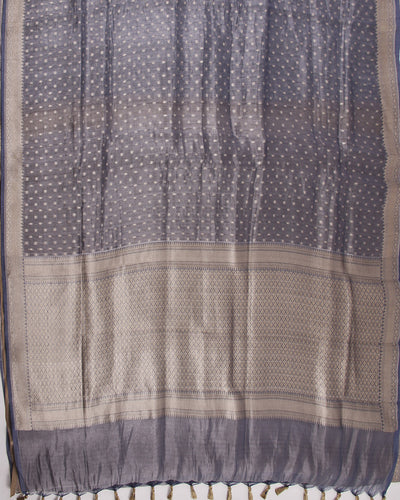 Shyam Priya blue Tissue Sari