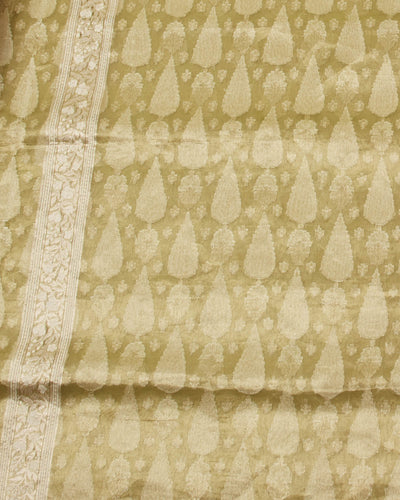 Kinnaur Apple Green Tissue Saree