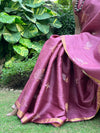 Valley of Roses Mauve Tussar silk Saree