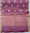 Valley of Roses Mauve Tussar silk Saree